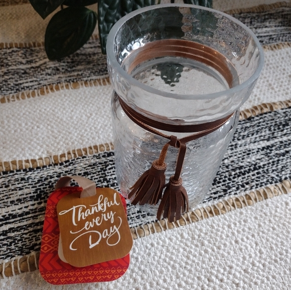 Beautiful large glass vase or candle holder - Picture 2 of 4